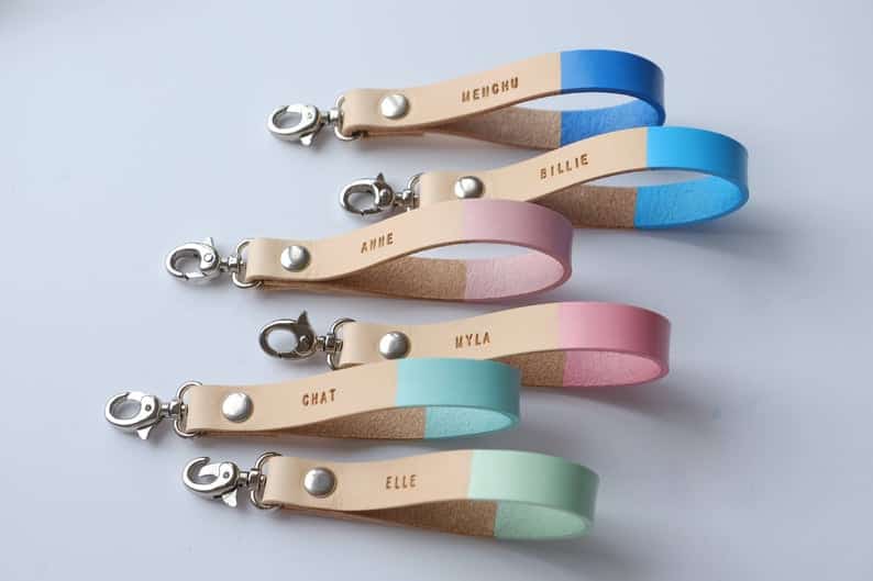 Personalized Leather Keychains From Moccaberry